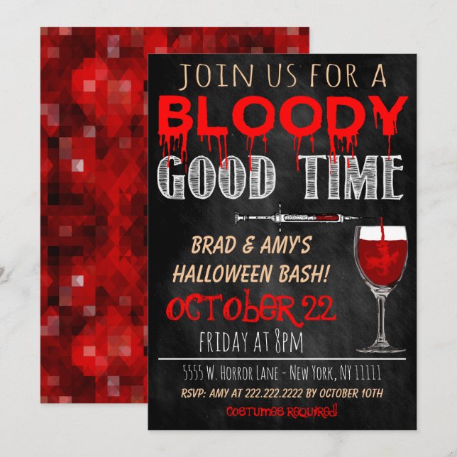 Invitación de Halloween (Anverso / Reverso)