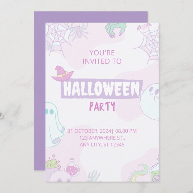 Invitación de Halloween (Anverso / Reverso)
