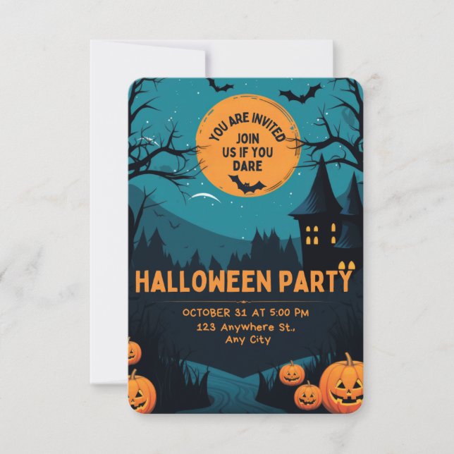 Invitación de Halloween (Anverso)