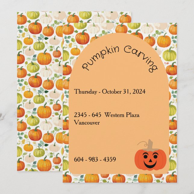 Invitación de Halloween (Anverso / Reverso)