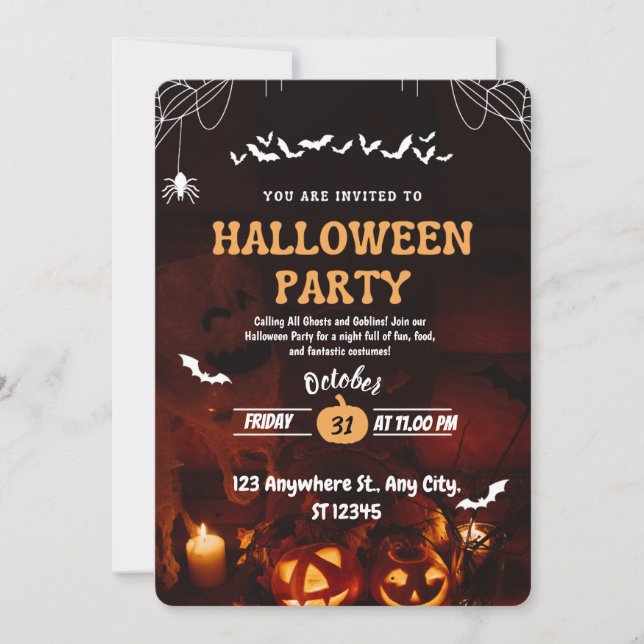 Invitación de Halloween (Anverso)