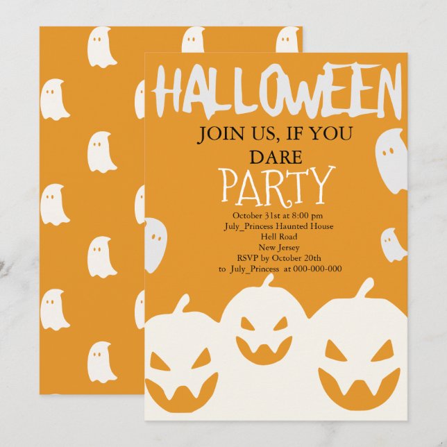 Invitación de Halloween (Anverso / Reverso)