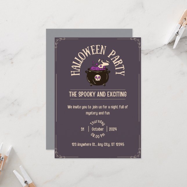 Invitación de Halloween (Anverso/Reverso In Situ)