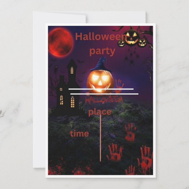 invitación de Halloween (Anverso)