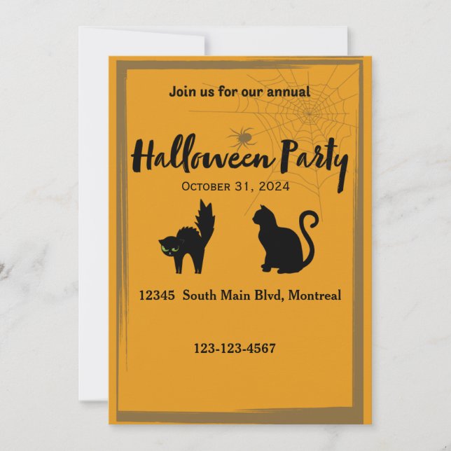 Invitación de Halloween (Anverso)