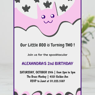 Invitación de Halloween 2º cumpleaños Ghost Little