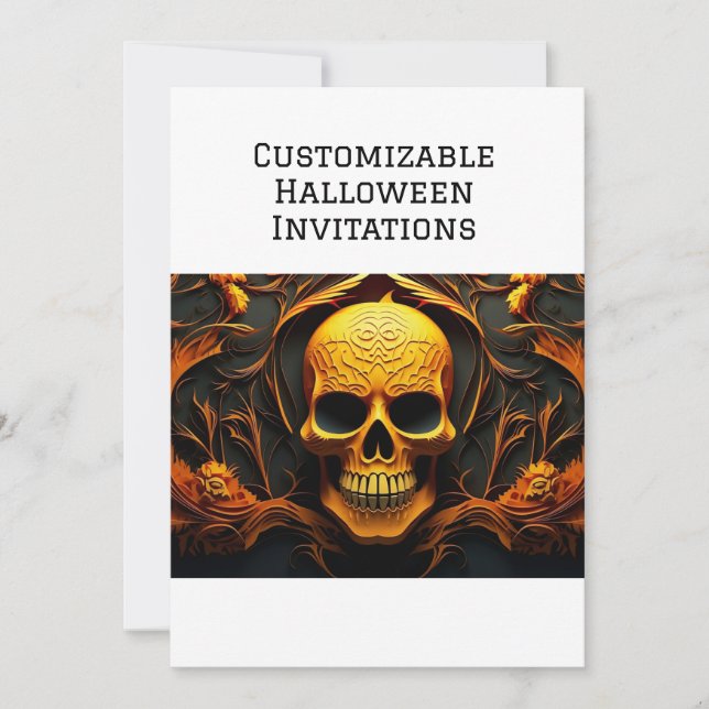 Invitación de Halloween 3D (Anverso)