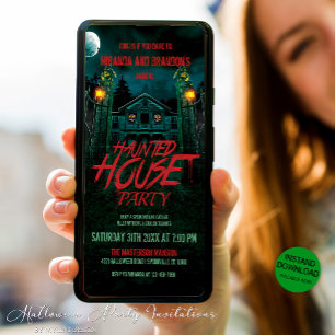 Invitación de Halloween a la casa de las calabazas
