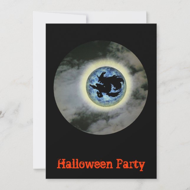 Invitación de Halloween a la Luna Azul de Broomsti (Anverso)