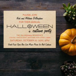 Invitación de Halloween a la tipografía de Spiderw