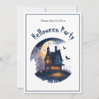 Invitación de Halloween a las casas embrujadas