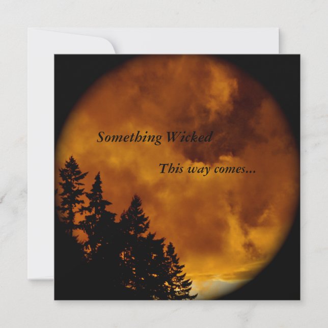 Invitación de Halloween: Algo Malvado (Anverso)