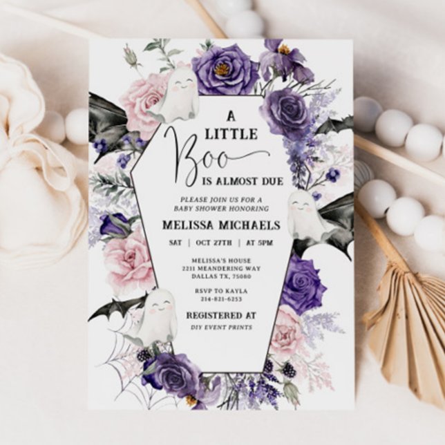 Invitación de HALLOWEEN Baby Shower, Un Pequeño Bo (Subido por el creador)