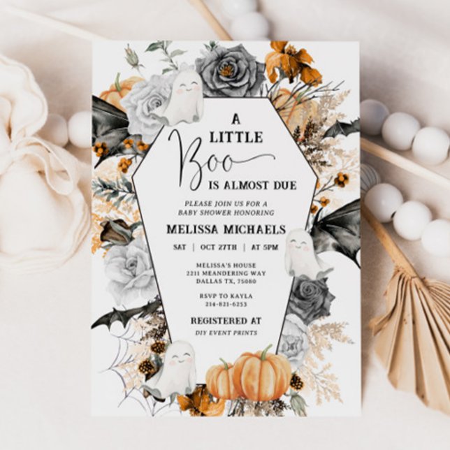 Invitación de HALLOWEEN Baby Shower, Un Pequeño Bo (Subido por el creador)