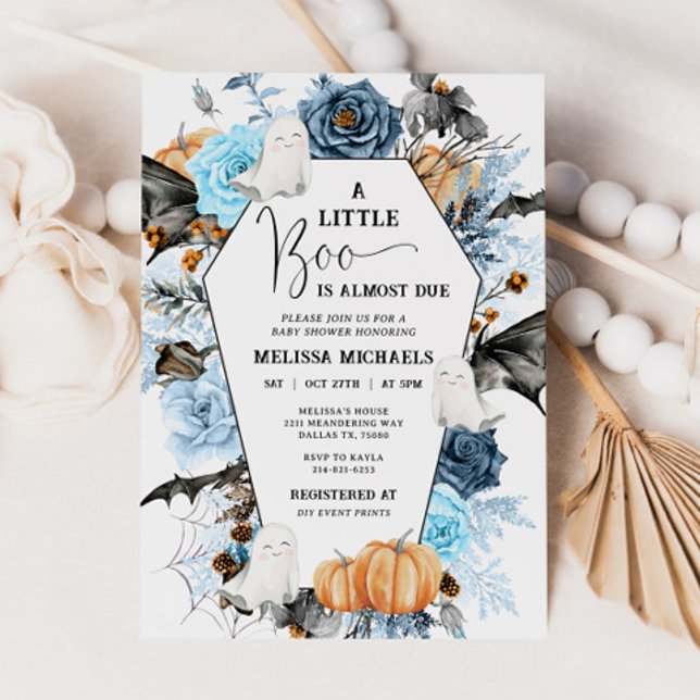 Invitación de HALLOWEEN Baby Shower, Un Pequeño Bo (Subido por el creador)