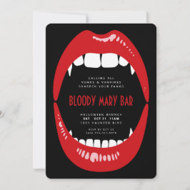 Invitación de Halloween Bloody Mary Vampire Brunch