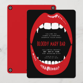 Invitación de Halloween Bloody Mary Vampire Brunch