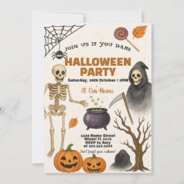 Invitación de Halloween | Candy Corn & Trick-or-Tr