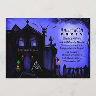 Invitación de Halloween - Celebrada fiesta de Hall