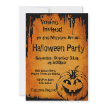 Invitación de Halloween con calabaza