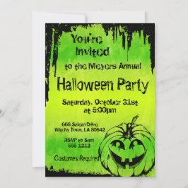 Invitación de Halloween con calabaza