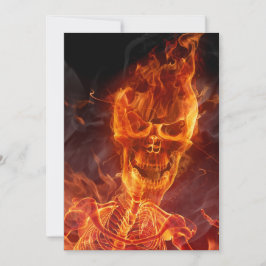 Invitación de Halloween con cráneo y sangriento te
