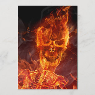 Invitación de Halloween con cráneo y sangriento te