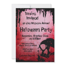 Invitación de Halloween con el cráneo