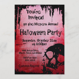 Invitación de Halloween con el cráneo