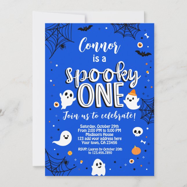 Invitación de Halloween con fantasía (Anverso)