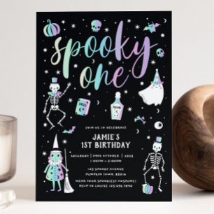 Invitación de Halloween con fantasía
