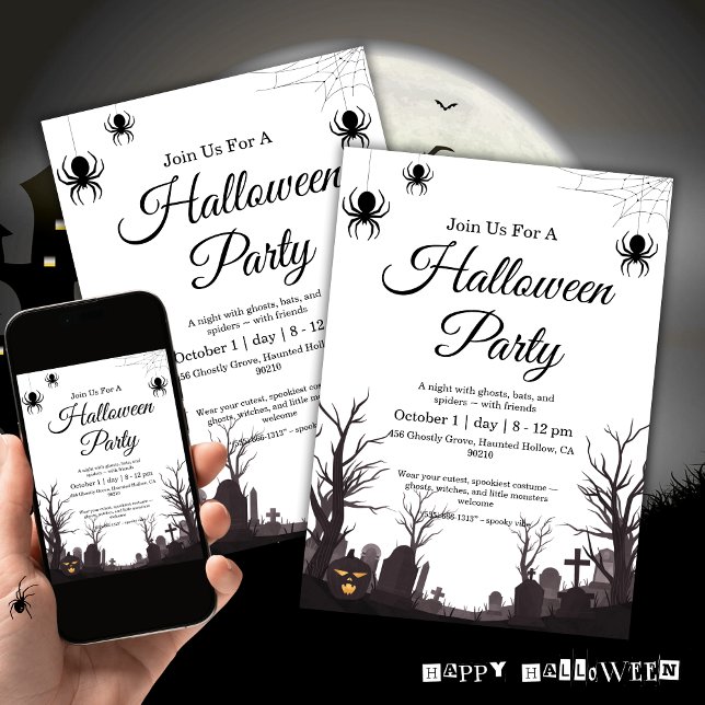 Invitación de Halloween con fantasía (Subido por el creador)