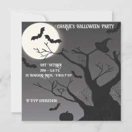 Invitación de Halloween con fantasía
