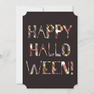 Invitación de Halloween con forma de letras escrit
