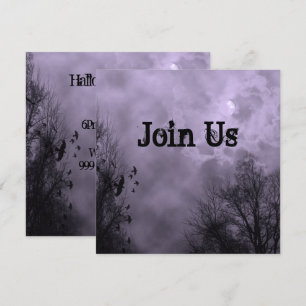 Invitación de Halloween con Personalizado de cielo