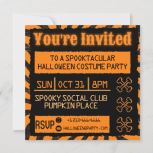 Invitación de Halloween con problemas