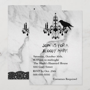 Invitación de Halloween con Raven, Mable y Gato Ne