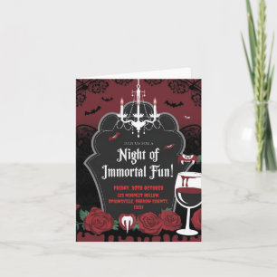 Invitación de Halloween con tema de vampiros