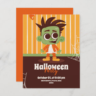Invitación de Halloween con zombies