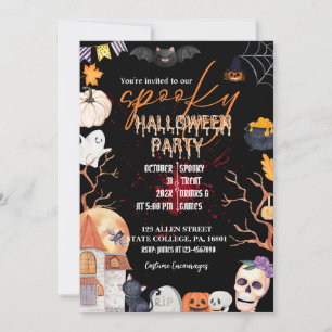 INVITACIÓN DE HALLOWEEN COSTUME FIESTA/TRICK O TRA