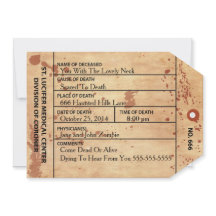 Invitación de Halloween / Cumpleaños con Etiqueta 