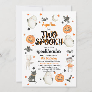 Invitación de Halloween de 2º cumpleaños a dos fan