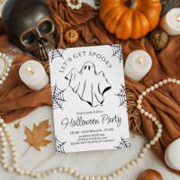 Invitación de Halloween de Araña Fantasma Espeluzn
