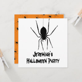 Invitación de Halloween de arañas espeluznantes pe