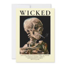 Invitación de Halloween de arte fino de la cabeza 