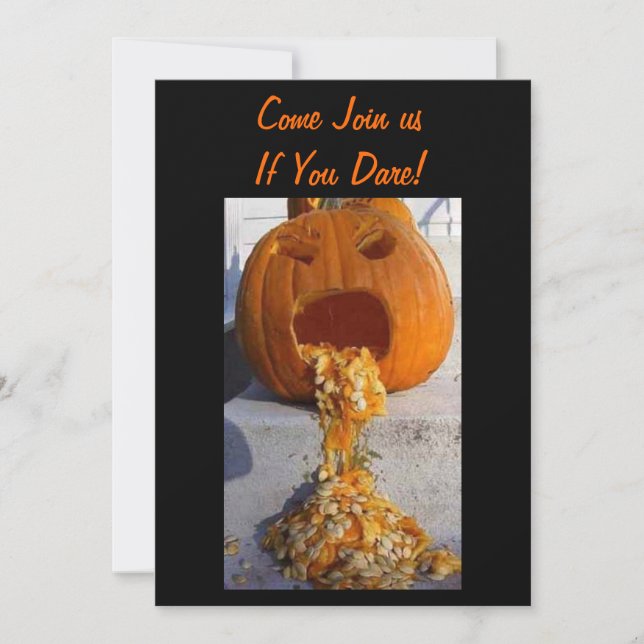 INVITACIÓN DE HALLOWEEN DE BOMBARDEO (Anverso)