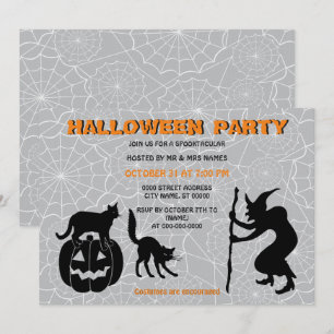Invitación de Halloween de Calabaza y Escáner de G