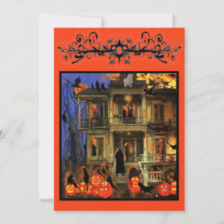 Invitación de Halloween de Casa Embrujada 