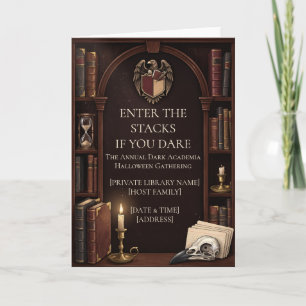 Invitación de Halloween de Dark Academia Vintage