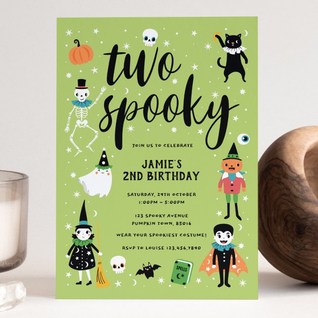 Invitación de Halloween de dos fantasmas (Subido por el creador)